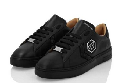 Philipp Plein Lo-Top Leather Arrow Force Sneakers