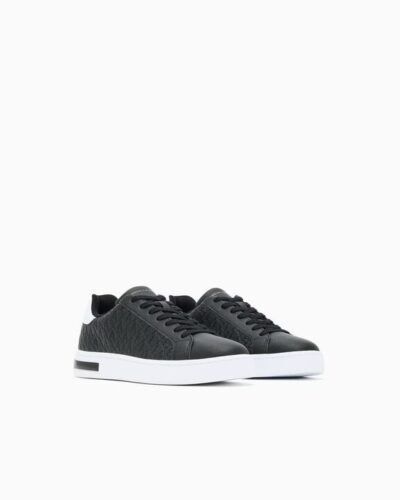Armani Exchange Lace-up sneakers with allover embossed logo