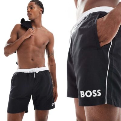 Boss Men's Logo 6" Swim Trunks