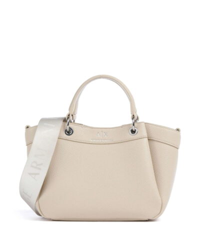 Armani Exchange logo-debossed grained-texture Tote Bag