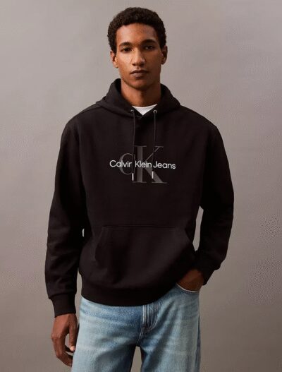 Calvin klein monogram-logo-fleece-hoodie