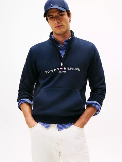 Tommy hilfiger Embroidered Tommy Logo Quarter-Zip