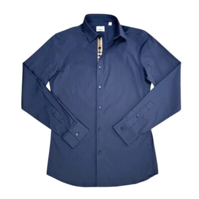 Burberry Navy Blue Button Long Sleeve Shirt