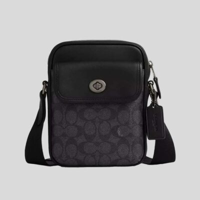 Coach Turnlock Crossbody Bag In Signature Canvas