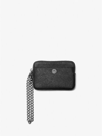 MICHAEL KORS Medium Saffiano Leather Chain Card Case