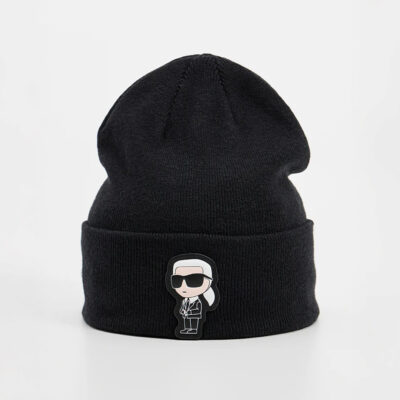 Karl Lagerfeld Knitted hat with logo