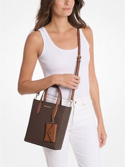 MICHAEL KORS Vincent Small Saffiano Leather Tote Bag with Card Case
