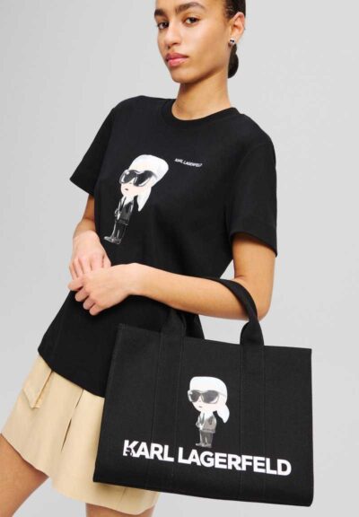 Karl lagerfeld IKON AQUARELLE CANVAS TOTE BAG