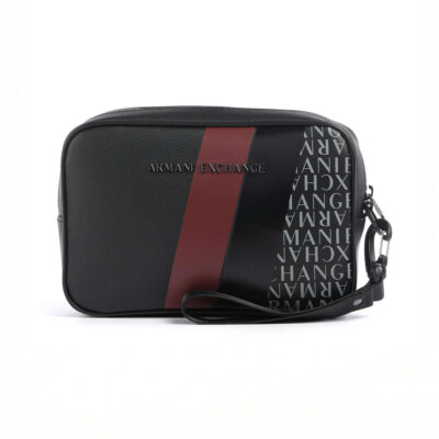 Armani Exchange Monogram and Stripes Wash bag