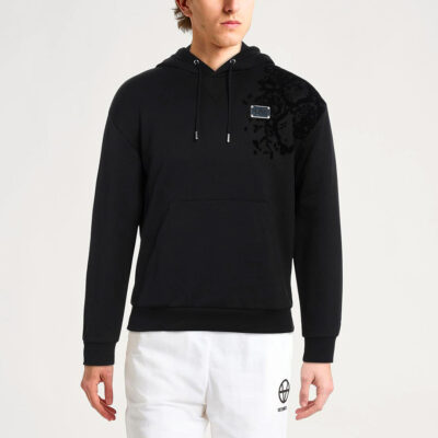 Emporio Armani Hoodie with Print and Logo Embroidery