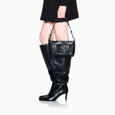 Armani Exchange Color block shoulder bag with maxi logo