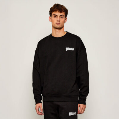 HUGO cotton-terry sweatshirt with logo prints