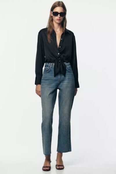 Zara Z.02 STRAIGHT HIGH-WAIST ANKLE JEANS