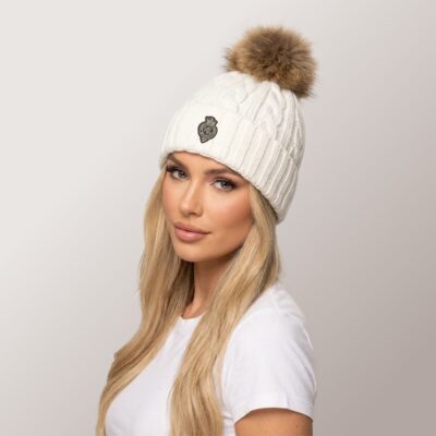 Ralph Lauren Cable Pom Beanie Hat