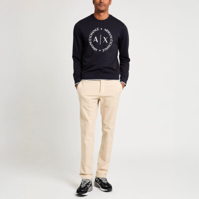 ARMANI EXCHANGE mens Long Sleeve Sweatshirt With Big Logo