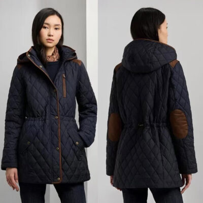 Ralph Lauren Women's Hooded Anorak Quilted Coat