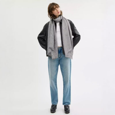 Coach Signature Metallic Oblong Scarf