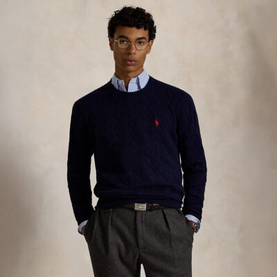 Ralph Lauren Cable-Knit Wool-Cashmere Sweater