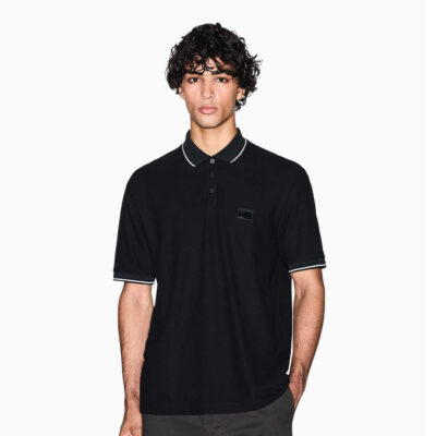 Armani exchange REGULAR FIT POLO SHIRT WITH CONTRAST PROFILES